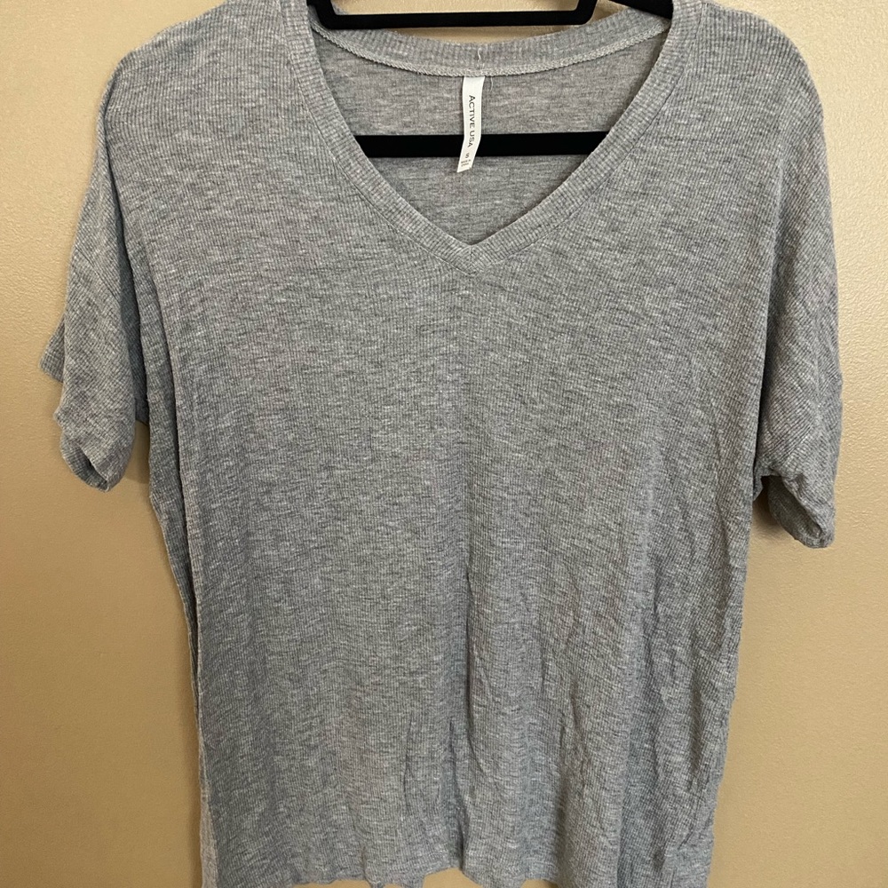 Active USA Grey Short Sleeve Tee